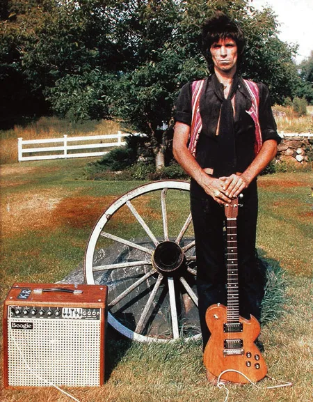 Keith Richards with his Mesa Boogie Mark I