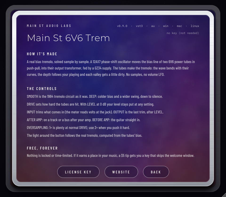 Info Panel