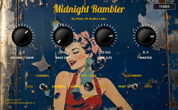 Midnight Rambler Plugin GUI